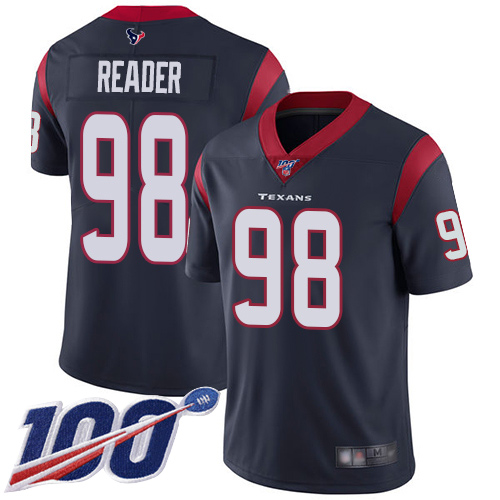 Houston Texans Limited Navy Blue Men D J Reader Home Jersey NFL Football 98 100th Season Vapor Untouchable